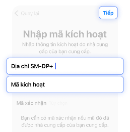 Cài đặt eSIM IOS